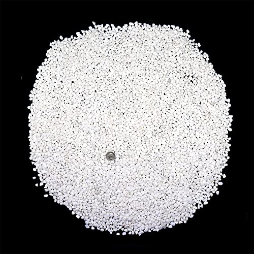 Premium Pebbles White Rocks. White Decorative Pebbles. 1/5 Inch – 10 lbs for Garden, Landscaping, Indoor, Vase fillers, Crafting, Succulents, pots, Plants (Mini (0.2 Inch), White - Tumbled, 10)