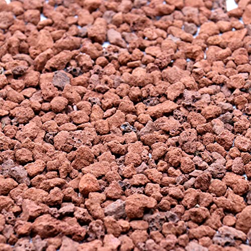 Volcanic Rock for Plants. Red Color Lava Rock. 1/5 Inch - 10 lbs for Potting Soil, Succulents, Pots, Plants, Gardening, Indoor, Crafting, Vase Fillers