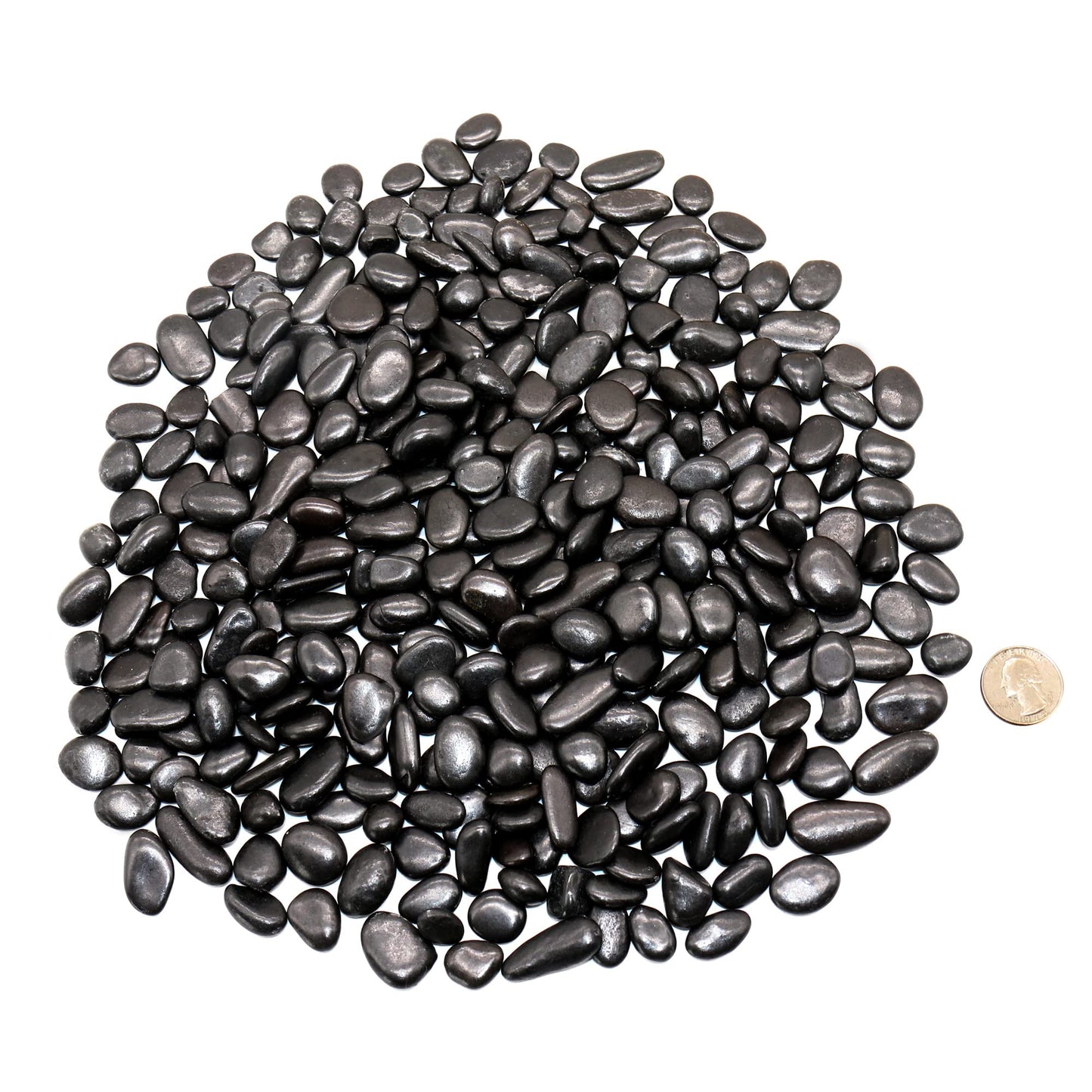 Premium Pebbles Black Rocks for Plants. Black Decorative Polished Pebbles. 3/8 Inch – 10 lbs for Garden, Landscaping, Indoor, Crafting, Succulents, pots, Plants(XSM (0.375 Inch), Black -Polished, 10)